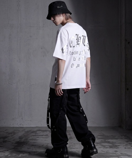SCHWA(シュワ)の「【SCHWA/シュワ】バックロゴプリント ネックレス付き 半袖Tシャツ(Tシャツ/カットソー・メンズ・ホワイト系1/ホワイト系2/ブラック系1/ブラック系2・M/L)」の15枚目の写真