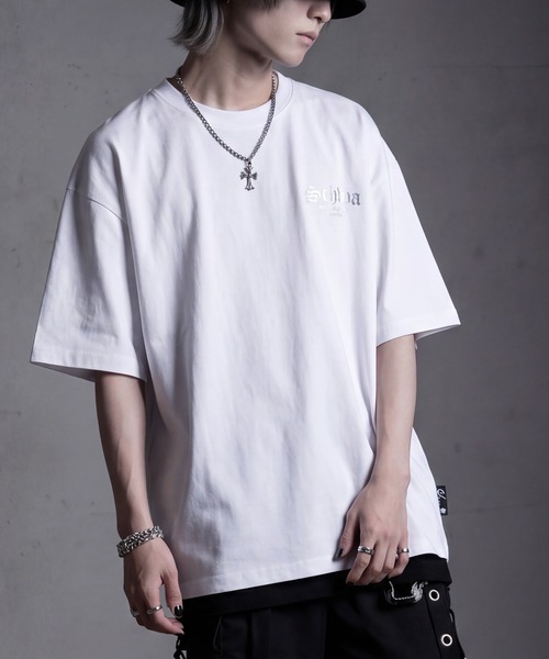 SCHWA(シュワ)の「【SCHWA/シュワ】バックロゴプリント ネックレス付き 半袖Tシャツ(Tシャツ/カットソー・メンズ・ホワイト系1/ホワイト系2/ブラック系1/ブラック系2・M/L)」の19枚目の写真
