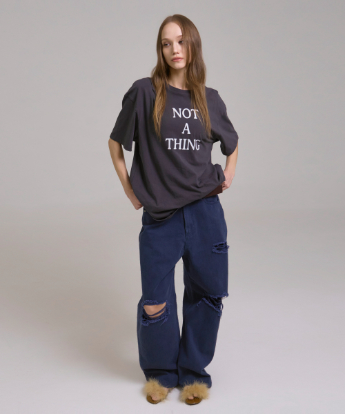 SSIN AND LEE(シンアンドリー)の「ナッシングピンチドTシャツチャコール(Tシャツ/カットソー・レディース・その他・FREE)」の2枚目の写真