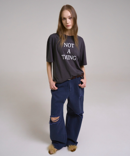SSIN AND LEE(シンアンドリー)の「ナッシングピンチドTシャツチャコール(Tシャツ/カットソー・レディース・その他・FREE)」の3枚目の写真