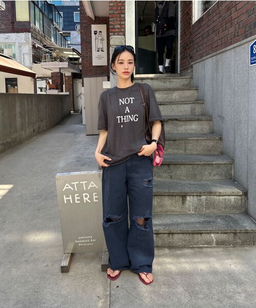 SSIN AND LEE(シンアンドリー)の「ナッシングピンチドTシャツチャコール(Tシャツ/カットソー・レディース・その他・FREE)」の14枚目の写真