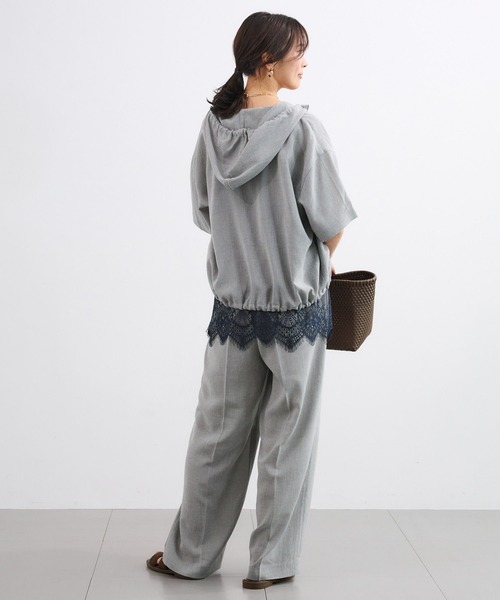 BARNYARDSTORM(バンヤードストーム)の「BARNYARDSTORM / ウエストイージーセンタープレスパンツ【JAPAN FABRIC/WEB限定サイズL】<セットアップ対応>(その他パンツ・レディース・ベージュ/グレー・S/M/L)」の7枚目の写真