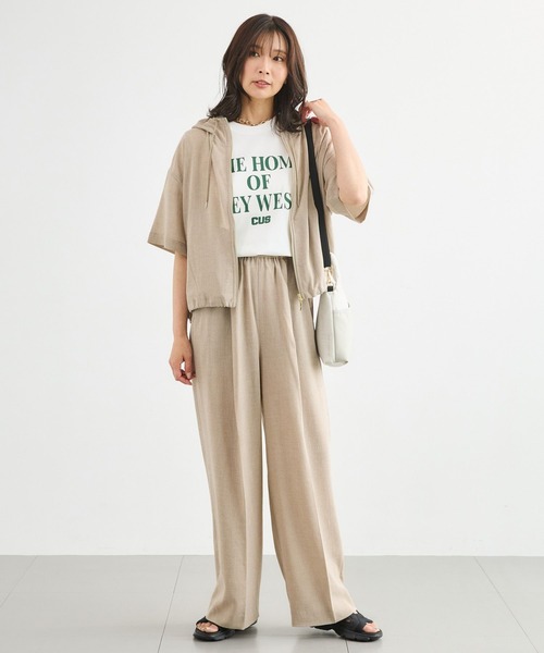 BARNYARDSTORM(バンヤードストーム)の「BARNYARDSTORM / ウエストイージーセンタープレスパンツ【JAPAN FABRIC/WEB限定サイズL】<セットアップ対応>(その他パンツ・レディース・ベージュ/グレー・S/M/L)」の15枚目の写真