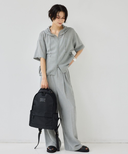 BARNYARDSTORM(バンヤードストーム)の「BARNYARDSTORM / ウエストイージーセンタープレスパンツ【JAPAN FABRIC/WEB限定サイズL】<セットアップ対応>(その他パンツ・レディース・ベージュ/グレー・S/M/L)」の3枚目の写真