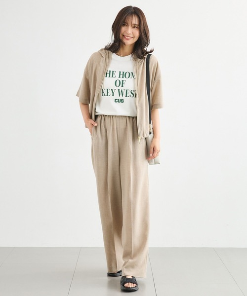 BARNYARDSTORM(バンヤードストーム)の「BARNYARDSTORM / ウエストイージーセンタープレスパンツ【JAPAN FABRIC/WEB限定サイズL】<セットアップ対応>(その他パンツ・レディース・ベージュ/グレー・S/M/L)」の16枚目の写真