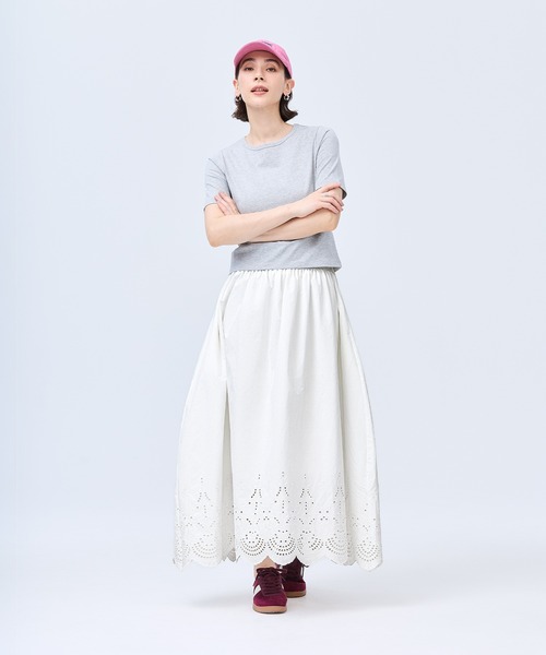 coca(coca)(コカ)の「パンチングレースフレアスカート(スカート・レディース・ホワイト・L/M)」の6枚目の写真