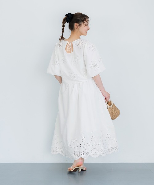 coca(coca)(コカ)の「パンチングレースフレアスカート(スカート・レディース・ホワイト・L/M)」の8枚目の写真
