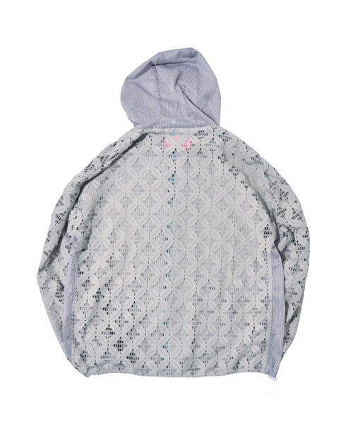 EFFECTEN(エフェクテン)の「【EFFECTEN】Flower mesh zip hoodie(パーカー・メンズ・グレー/ブラック・FREE)」の5枚目の写真