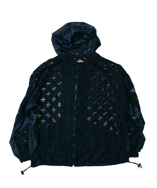EFFECTEN(エフェクテン)の「【EFFECTEN】Flower mesh zip hoodie(パーカー・メンズ・グレー/ブラック・FREE)」の7枚目の写真