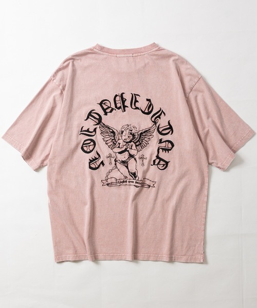 JOHN'S CLOSET(ジョンズクローゼット)の「【31】エンジェルデザイン ピグメント/スプレー加工 Tシャツ(Tシャツ/カットソー・メンズ・ピンク/ホワイト/チャコールグレー・MEDIUM/LARGE)」の14枚目の写真