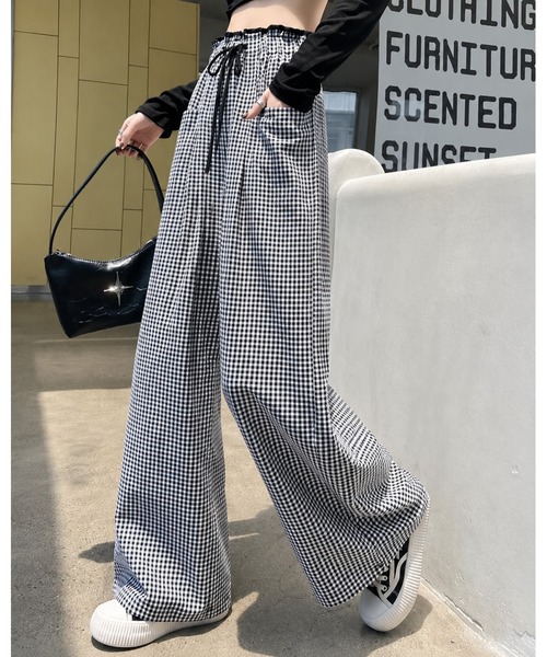 inst.ALL(インストール)の「ギンガムチェックイージーワイドパンツ(その他パンツ・レディース・ブラック×ホワイト・M/L)」の16枚目の写真