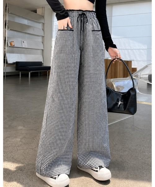 inst.ALL(インストール)の「ギンガムチェックイージーワイドパンツ(その他パンツ・レディース・ブラック×ホワイト・M/L)」の17枚目の写真
