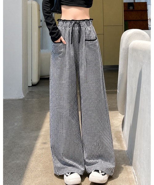 inst.ALL(インストール)の「ギンガムチェックイージーワイドパンツ(その他パンツ・レディース・ブラック×ホワイト・M/L)」の20枚目の写真