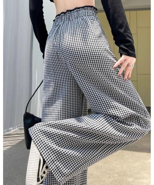 inst.ALL(インストール)の「ギンガムチェックイージーワイドパンツ(その他パンツ・レディース・ブラック×ホワイト・M/L)」の22枚目の写真
