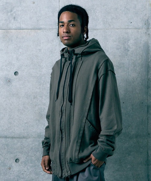 VIRGOwearworks（ヴァルゴウェアワークス）の「FRAGFORM ZIP HOODIE（パーカー・メンズ・ブラック/チャコールグレー/オリーブドラブ・2/3/4）」の3枚目の写真