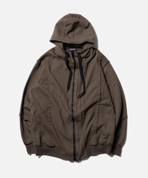 VIRGOwearworks（ヴァルゴウェアワークス）の「FRAGFORM ZIP HOODIE（パーカー・メンズ・ブラック/チャコールグレー/オリーブドラブ・2/3/4）」の7枚目の写真