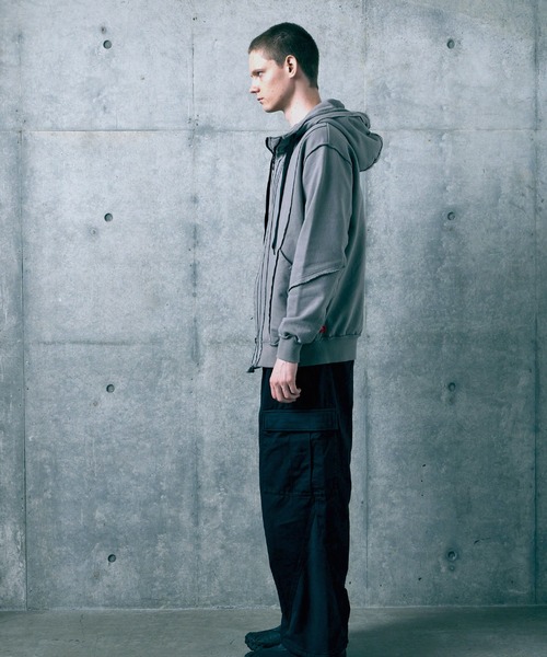 VIRGOwearworks（ヴァルゴウェアワークス）の「FRAGFORM ZIP HOODIE（パーカー・メンズ・ブラック/チャコールグレー/オリーブドラブ・2/3/4）」の19枚目の写真