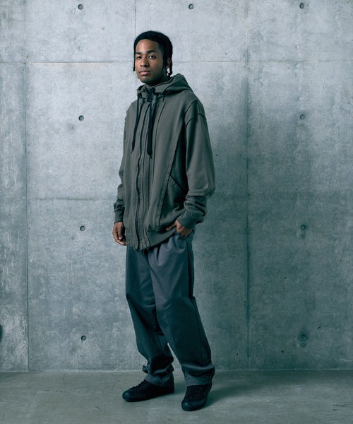 VIRGOwearworks（ヴァルゴウェアワークス）の「FRAGFORM ZIP HOODIE（パーカー・メンズ・ブラック/チャコールグレー/オリーブドラブ・2/3/4）」の22枚目の写真