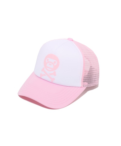 A BATHING APE(アベイシングエイプ)の「BABY MILO CROSSBONE MESH CAP(キャップ・メンズ・ブラック/パープル/ブラウン/ピンク・FREE)」の4枚目の写真