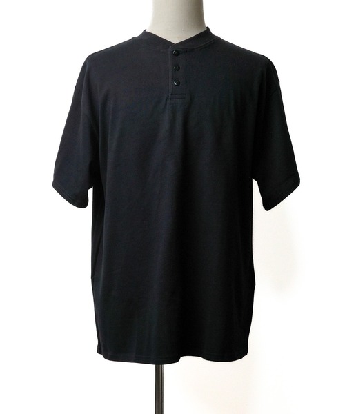 FRUIT OF THE LOOM(フルーツオブザルーム)の「/FRUIT OF THE LOOM/ヘビーオンス ヘンリーネックT(Tシャツ/カットソー・メンズ・ブラック・LARGE)」の7枚目の写真