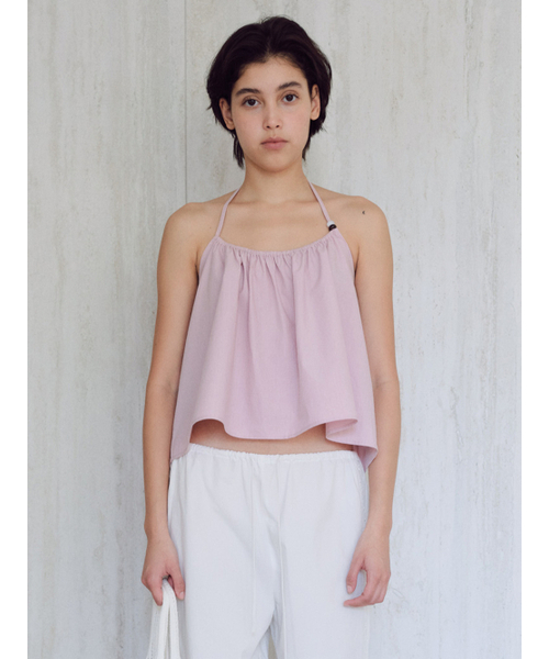 BAIE OUD（ベイウード）の「Halterneck bead blouse_pink（シャツ/ブラウス・レディース・その他・FREE）」の2枚目の写真