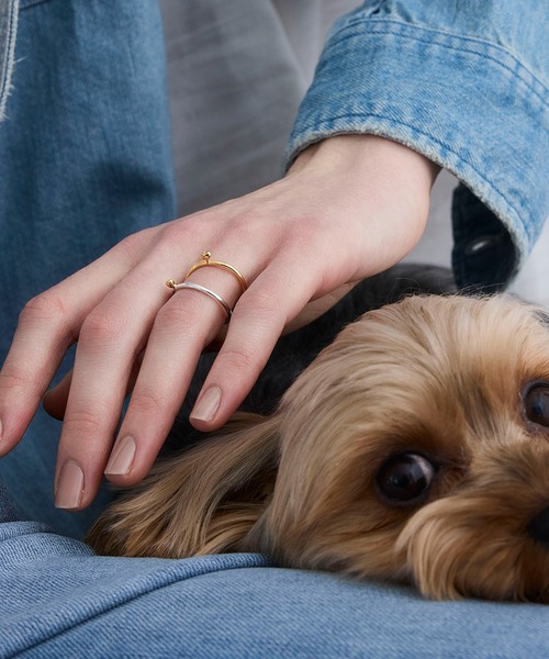 LAPUIS(ラピュイ)の「LAPUIS(ラピュイ)Petit heart ring(リング・レディース・マルチ/ゴールド・13号/11号)」の1枚目の写真