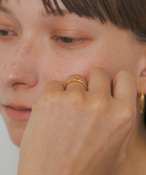 LAPUIS(ラピュイ)の「LAPUIS(ラピュイ)Petit heart ring(リング・レディース・マルチ/ゴールド・13号/11号)」の5枚目の写真