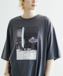 オークール フォトプリントオーバーTEE［ネオンキャット］