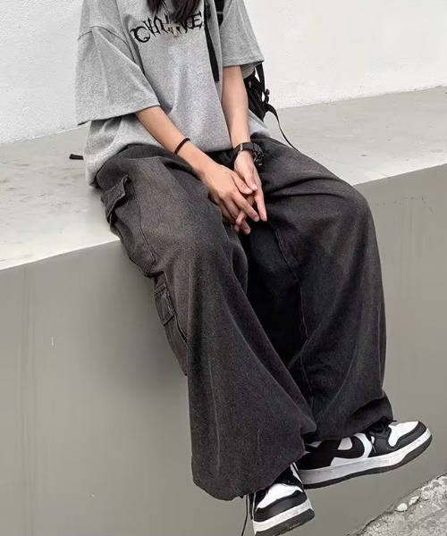 boemy(ボエミー)の「バルーンシルエット デニムカーゴパンツ(デニムパンツ・メンズ・ブラック/ブルー・XXL/3XL/XL)」の7枚目の写真