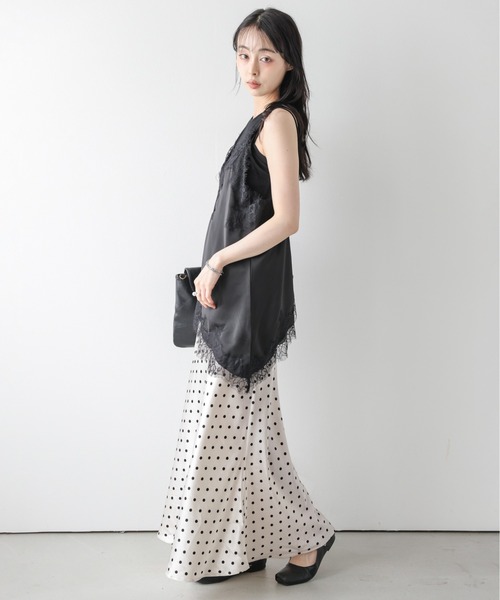 La-gemme(ラジェム)の「チェックorドット サテンフレアスカート(スカート・レディース・ベージュ/ブラック系その他/ブルーグレー/シャンパン/ブラウン系その他/ブラック・S/M/L)」の17枚目の写真
