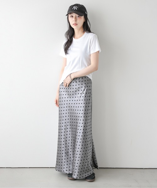 La-gemme(ラジェム)の「チェックorドット サテンフレアスカート(スカート・レディース・ベージュ/ブラック系その他/ブルーグレー/シャンパン/ブラウン系その他/ブラック・S/M/L)」の20枚目の写真