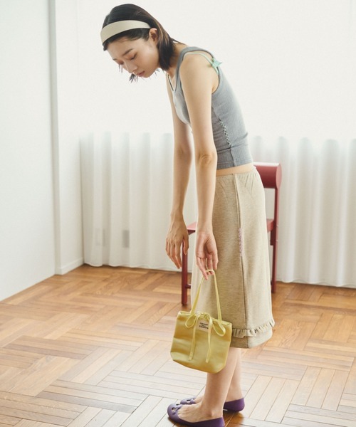 common gull products.(コモンガルプロダクツ)の「若葉雨とアイレットタンクトップ(タンクトップ・レディース・グレー系/レッド系/ホワイト系・S/M/L)」の11枚目の写真