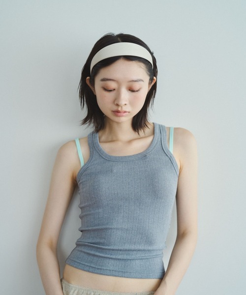 common gull products.(コモンガルプロダクツ)の「若葉雨とアイレットタンクトップ(タンクトップ・レディース・グレー系/レッド系/ホワイト系・S/M/L)」の13枚目の写真