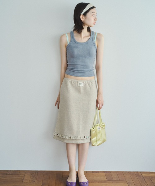 common gull products.(コモンガルプロダクツ)の「若葉雨とアイレットタンクトップ(タンクトップ・レディース・グレー系/レッド系/ホワイト系・S/M/L)」の15枚目の写真