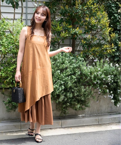 一癖が素敵！涼しげスクエア夏ワンピ（ワンピース）｜Ehre style