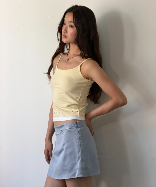 HOMEBODY THINGS（ホームバディ ティングズ）の「Belted Satin Mini Skort (SKY BLUE)（スカート・レディース・その他・2/1）」の5枚目の写真