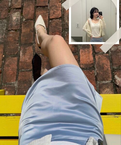 HOMEBODY THINGS（ホームバディ ティングズ）の「Belted Satin Mini Skort (SKY BLUE)（スカート・レディース・その他・2/1）」の8枚目の写真