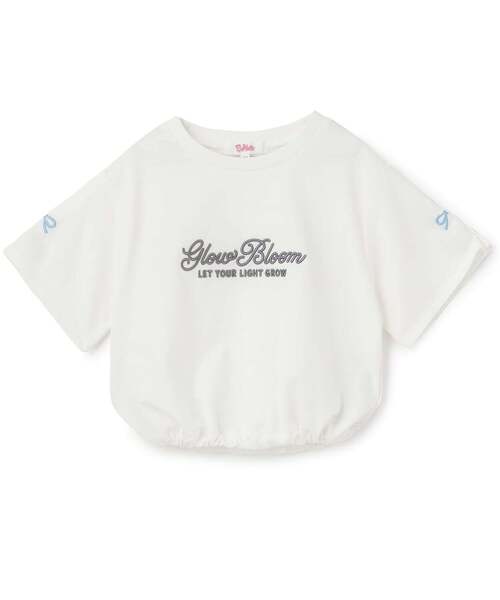 裾ドロストりぼんタック半袖Tシャツ（Tシャツ/カットソー）｜PINK