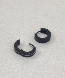 KISHOKACHI 希少価値 センターシルバーラインステンレスクリッカーピアス