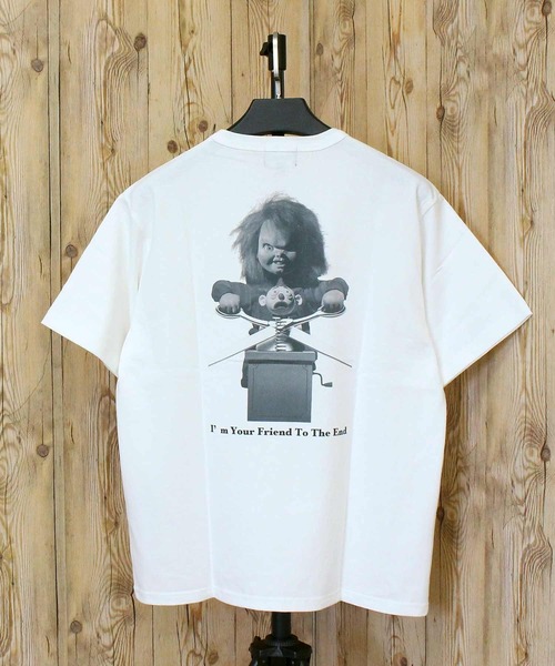 Schott(ショット)の「CHUCKY MONOCHROME T-SHIRT(Tシャツ/カットソー・メンズ・ブラック/ホワイト・XXL/L/M/XL)」の2枚目の写真