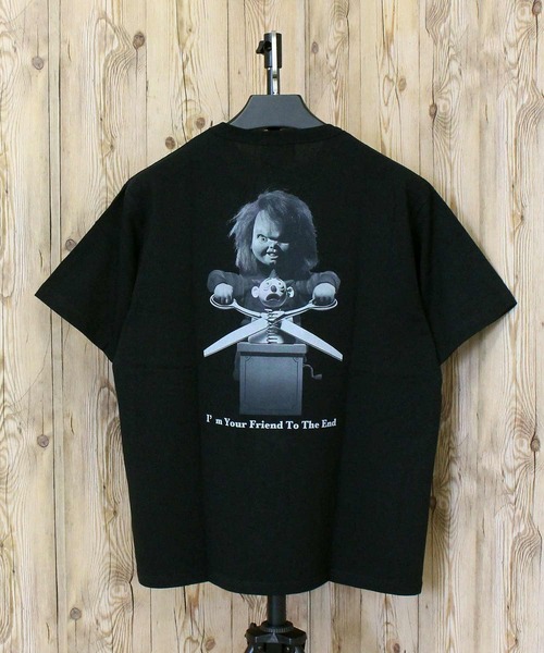 Schott(ショット)の「CHUCKY MONOCHROME T-SHIRT(Tシャツ/カットソー・メンズ・ブラック/ホワイト・XXL/L/M/XL)」の1枚目の写真