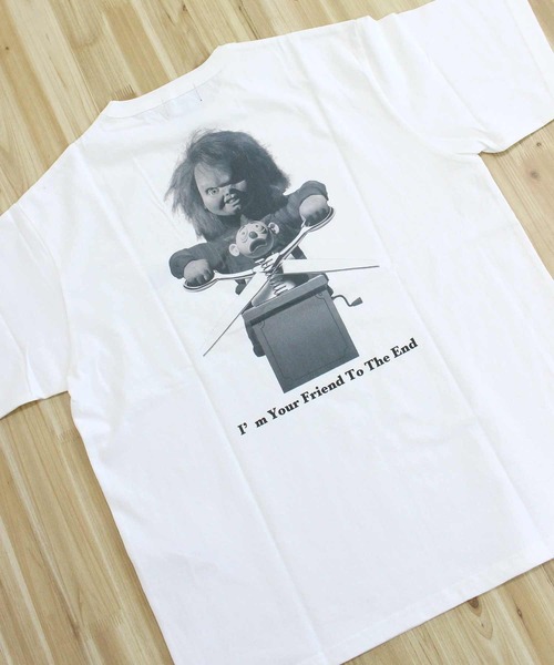 Schott(ショット)の「CHUCKY MONOCHROME T-SHIRT(Tシャツ/カットソー・メンズ・ブラック/ホワイト・XXL/L/M/XL)」の6枚目の写真