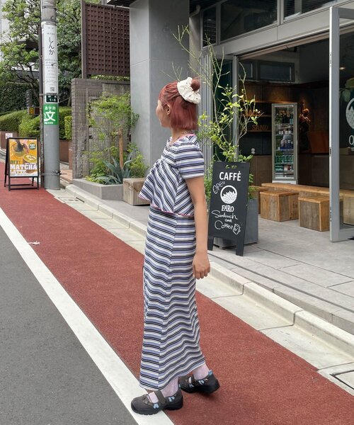HELLO.SANFRANCISCO(ハローサンフランシスコ)の「【HELLO.SANFRANCISCO/ハローサンフランシスコ】マルチウェイフリル付ボーダーワンピ(ワンピース・レディース・レッド/ブルー・ONE SIZE)」の8枚目の写真