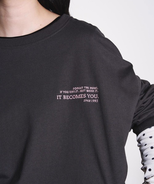 Champion(チャンピオン)の「【Champion別注】SUPER BIG L/S TEE(Tシャツ/カットソー・レディース・チャコール/ホワイト/パープル/ライトグレー・ONE SIZE)」の11枚目の写真