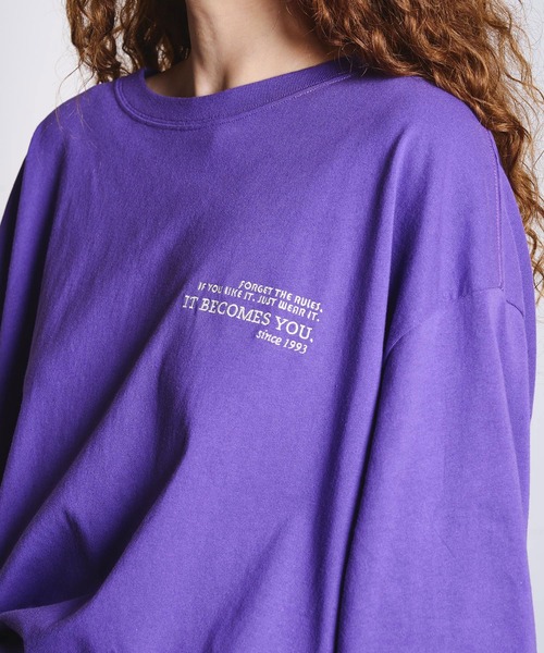 Champion(チャンピオン)の「【Champion別注】SUPER BIG L/S TEE(Tシャツ/カットソー・レディース・チャコール/ホワイト/パープル/ライトグレー・ONE SIZE)」の20枚目の写真