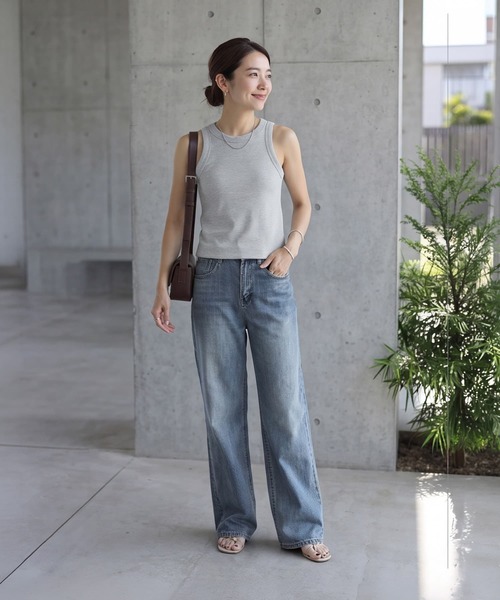 STYLE DELI（スタイルデリ）の「【selection】セパレート可能／レイヤードサロペット（サロペット/オーバーオール・レディース・ブラック/ライトグレー・FREE）」の8枚目の写真