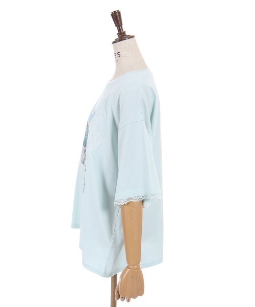 axes femme(アクシーズファム)の「接触冷感プリント×レースT(Tシャツ/カットソー・レディース・ミント/レッド/ホワイト・FREE)」の19枚目の写真