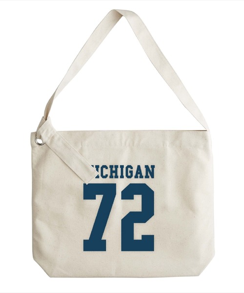 Ol' Basics(オールベーシックス)の「Ol' Basics(オール・ベーシックス) ショルダーバッグ キャンバス ロゴ ナンバリング プリント 鞄 BAG アメカジ メンズ レディース ユニセックス(ショルダーバッグ・レディース・ベージュ系1/ベージュ系2・FREE)」の1枚目の写真