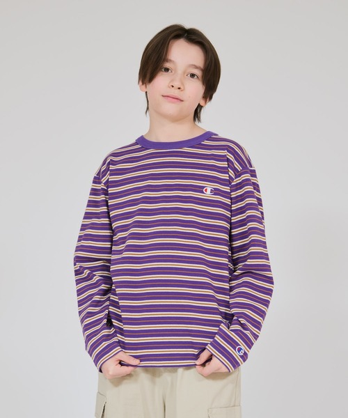 Champion(チャンピオン)の「【Champion/チャンピオン】キッズ ベーシック ロングスリーブTシャツ(ワンピース・キッズ・ライトブラウン/アイボリー/パープル系その他3・120/110/100/150/140/160/130)」の3枚目の写真