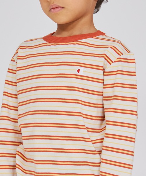 Champion(チャンピオン)の「【Champion/チャンピオン】キッズ ベーシック ロングスリーブTシャツ(ワンピース・キッズ・ライトブラウン/アイボリー/パープル系その他3・120/110/100/150/140/160/130)」の4枚目の写真